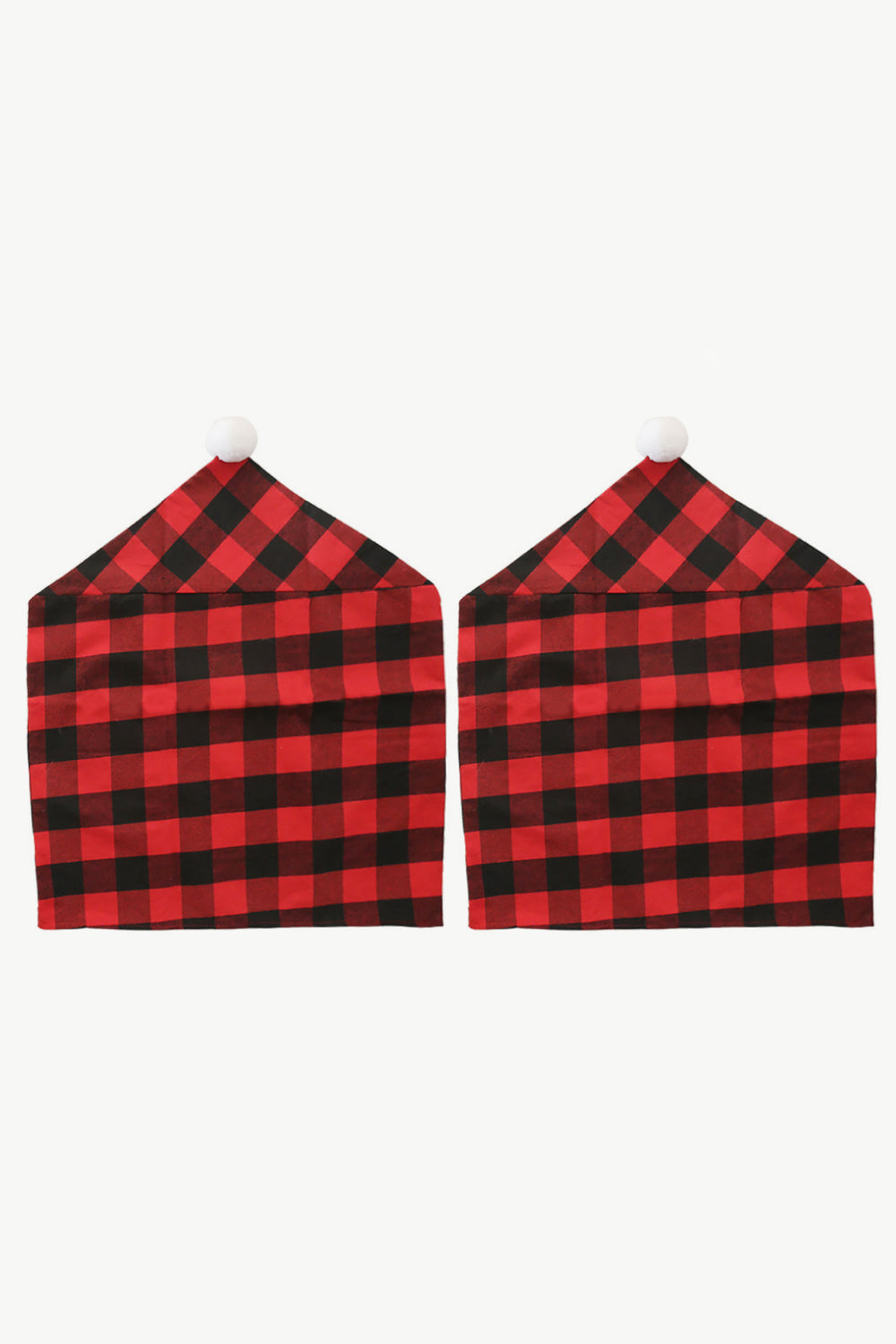 2-Pack Christmas Plaid Chair Covers - 19"X24" - [5-10 DAY DELIVERY] - 2 PCS. - T - 2 COLORS -