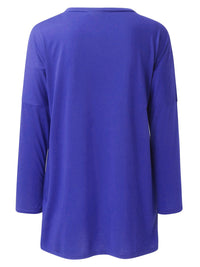 Thumbnail for Full Size Round Neck Drapey Long Sleeve T-Shirt - SIZES S THRU 3XL - T - 6 COLORS -