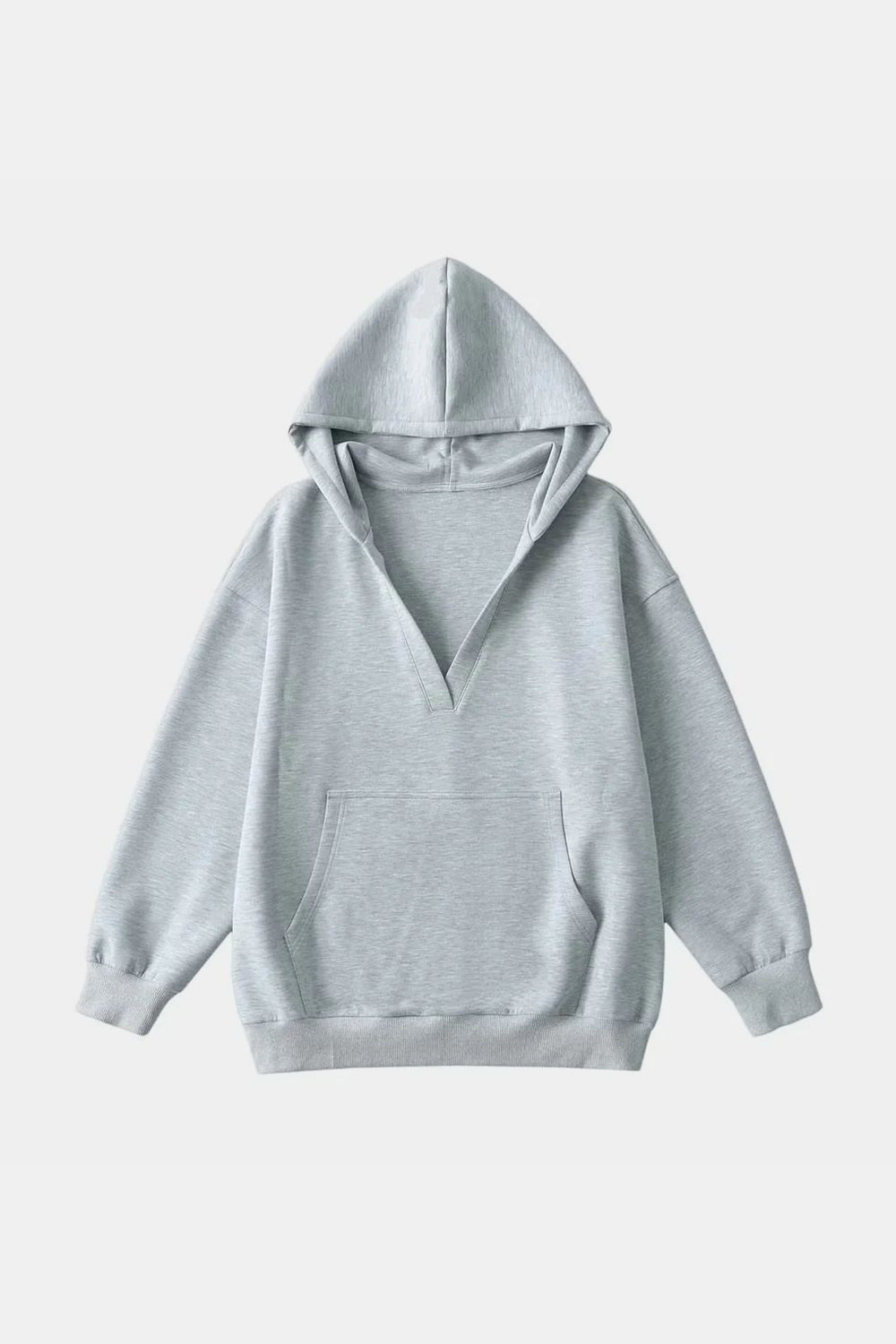 Basic Bae Kangaroo Pocket Long Sleeve Hoodie - T - 6 COLORS -