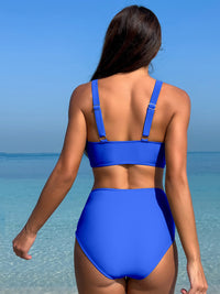 Thumbnail for Plunge Wide Strap Two-Piece Swim set - T - 7 COLORS -