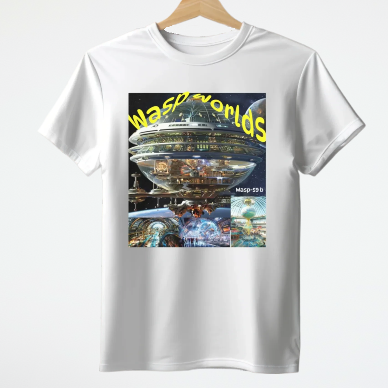 Wasp Worlds, Alien Amusement Park T-Shirt, Daily Spaceship - 2 COLORS -