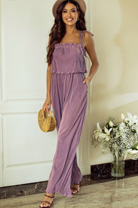 Thumbnail for Square Neck Spaghetti Strap Jumpsuit - T - 1 COLOR -