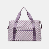 Thumbnail for Zenana Checkered Travel Duffle Bag - T - 3 COLORS -