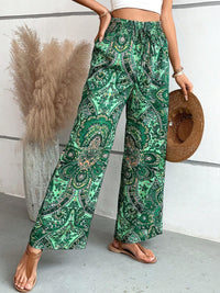 Thumbnail for Printed Wide Leg Pants - Beach or Everyday - T - 5 COLORS -