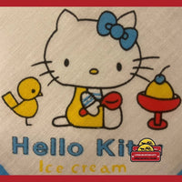 Thumbnail for Vintage Hello Kitty Cotton Cloth Napkin Handkerchief Blue 1980s