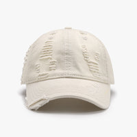 Thumbnail for Distressed Adjustable Cotton Baseball Cap - 10 COLORS -