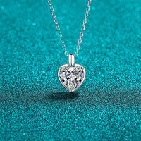 Thumbnail for 2 Carat Moissanite 925 Sterling Silver Heart Shape Necklace