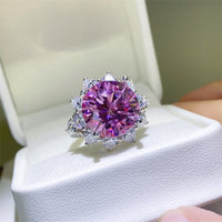 Thumbnail for 10 Carat Moissanite Zircon 925 Sterling Silver Ring