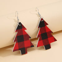 Thumbnail for Christmas Tree Faux Leather Dangle Earrings - T - 1 COLOR -