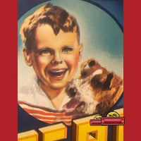 Thumbnail for Antique Vintage 1950s Jerry Crate Label, Watsonville, CA, Boy and Dog