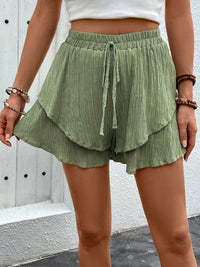 Thumbnail for Tied Layered High Waist Shorts - T - 5 COLORS -