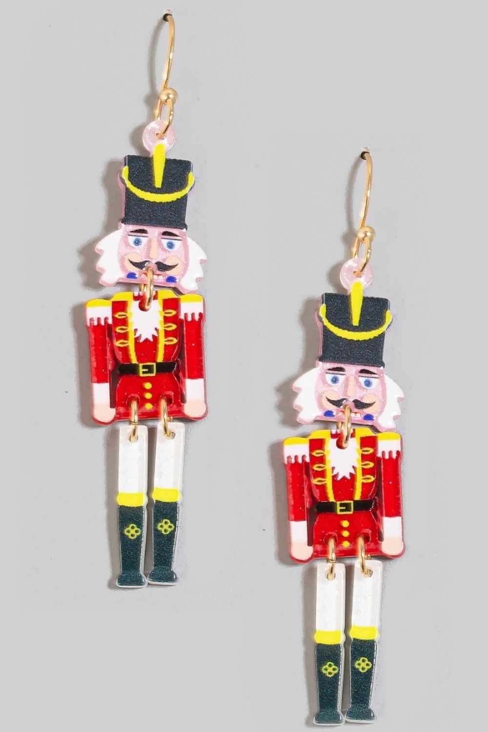 Fame Acrylic Nutcracker Dangle Earrings - T - 2 COLORS -