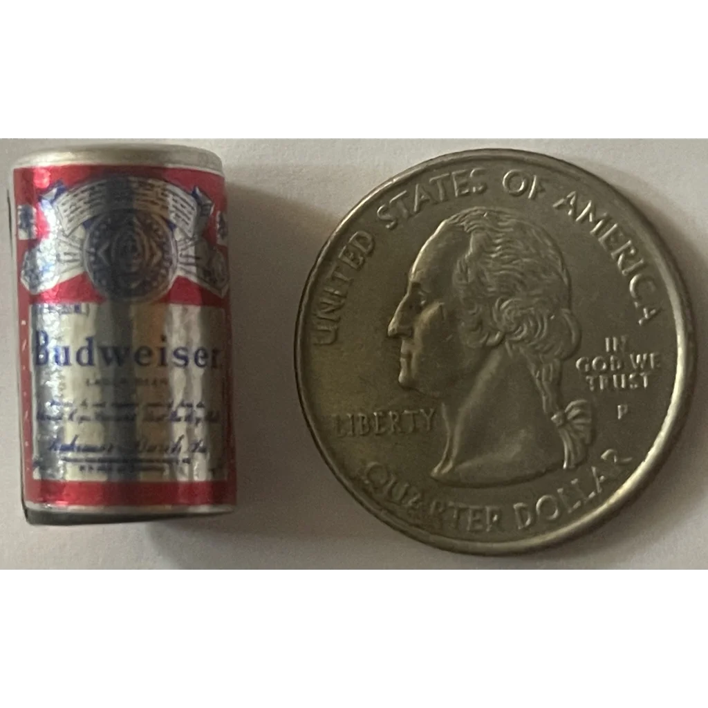 Vintage 1970s Mini Budweiser Beer Can Vending | Gumball, Never Opened!