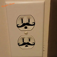 Thumbnail for 12pcs Funny Light Switch Sticker Mustache Funny Outlet Vinyl Decal Stickers  - 12 MOUSTACHES -