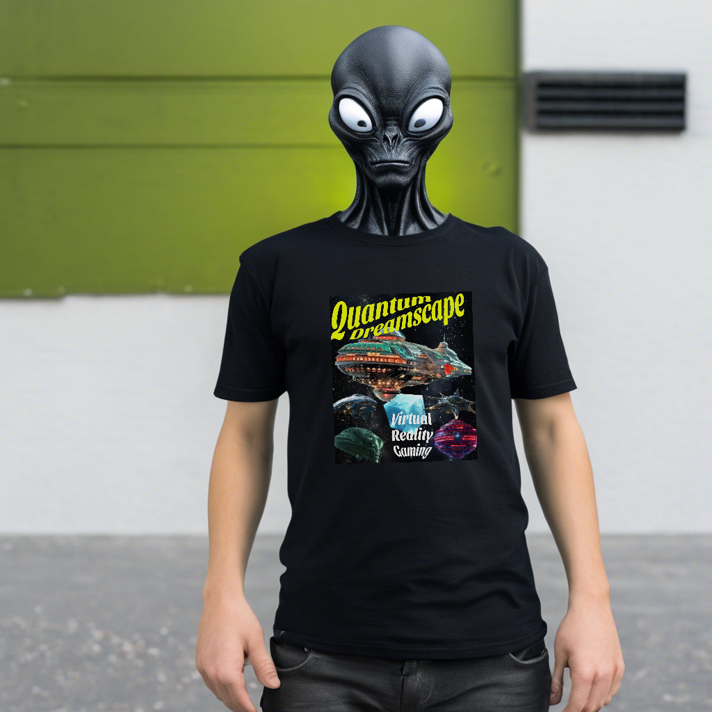 Quantum Dreamscape Spaceship T-Shirt, Alien T-Shirt - 2 COLORS -