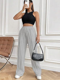 Thumbnail for Drawstring Wide Leg Pants with Pockets - T - 5 COLORS -