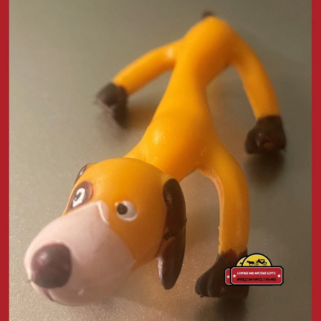 Vintage Bendable Poseable Dog Toy Figure, Anime Promotional Item 1978