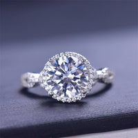 Thumbnail for 3 Carat 925 Sterling Silver Moissanite Ring