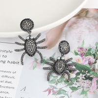 Thumbnail for Spider Rhinestone Alloy Earrings - T - 2 COLORS -