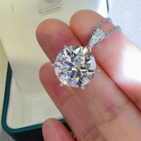 Thumbnail for 10 Carat Moissanite 925 Sterling Silver Pendant Necklace