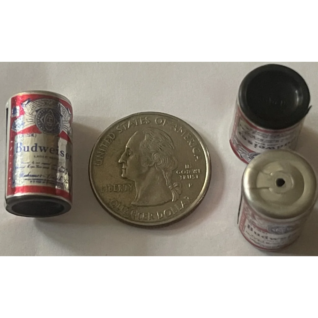 Vintage 1970s Mini Budweiser Beer Can Vending | Gumball, Never Opened!