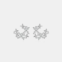 Thumbnail for 925 Sterling Silver Moissanite Lucky Clover Earrings