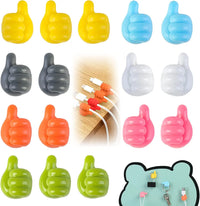 Thumbnail for Multifunctional Cable Organizer Clip Holder Thumb Hooks Wire Wall Hooks Hanger Storage Cable Holder for Earphone Mouse Car Home