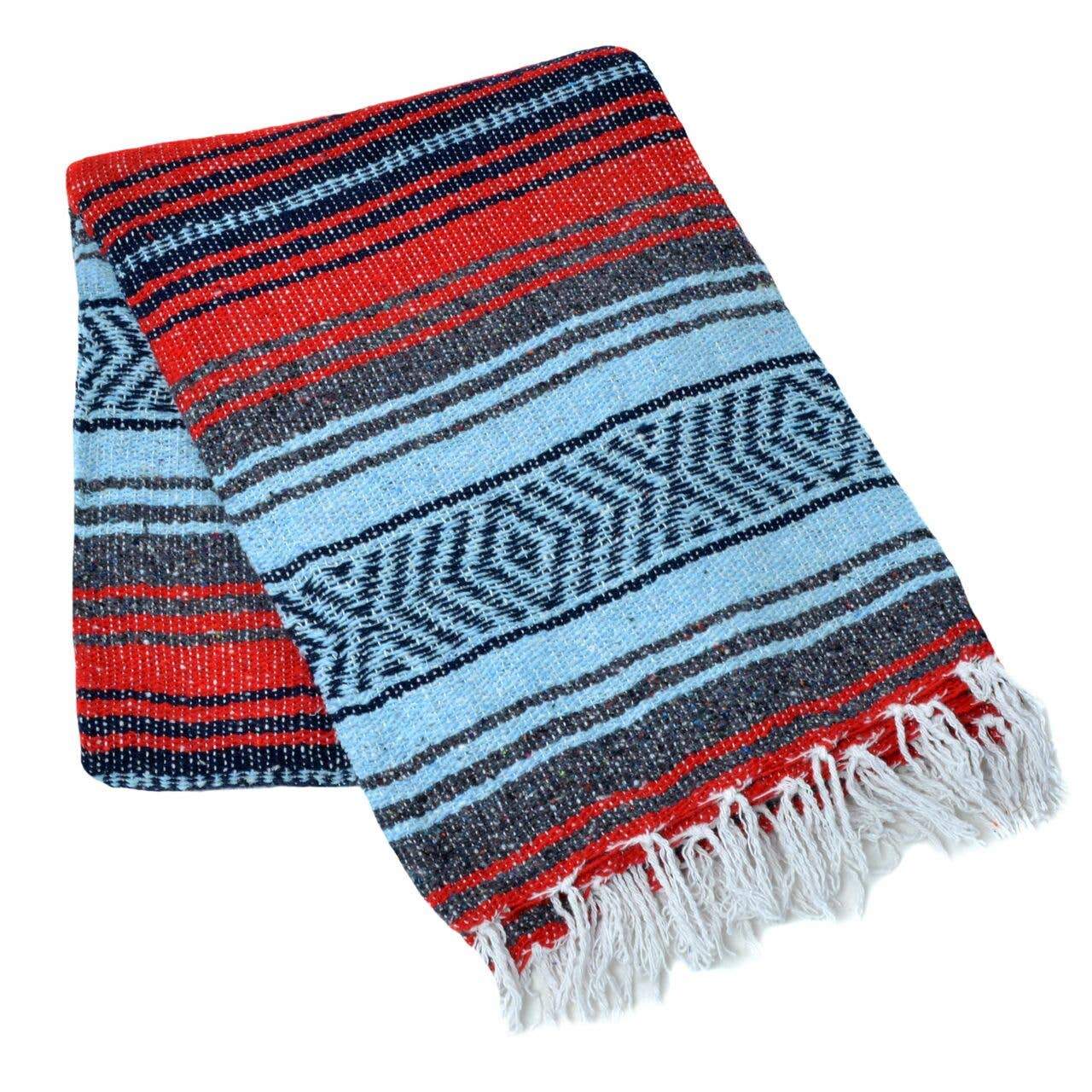 OMSutra - Yoga Studio Handwoven Classic Falsa Mexican Blanket - 74"X50" - 3 COLORS -