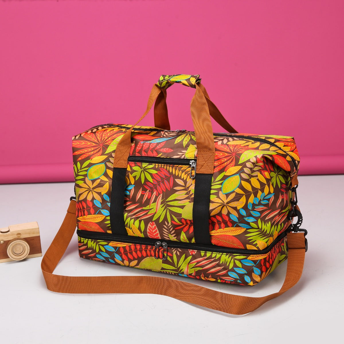 Canvas Printed Travel Bag - T - 2 COLORS -