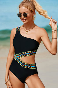 Thumbnail for Cutout Single Shoulder One-Piece Swimwear - T - 1 COLOR -