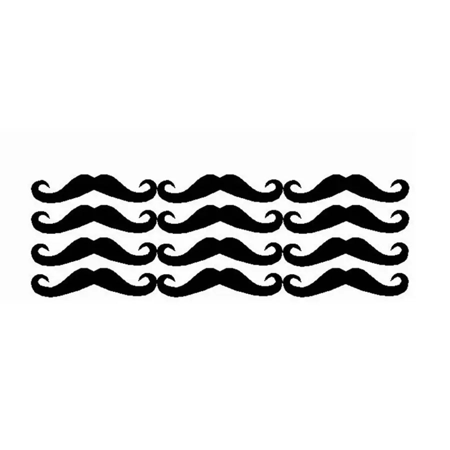 12pcs Funny Light Switch Sticker Mustache Funny Outlet Vinyl Decal Stickers  - 12 MOUSTACHES -