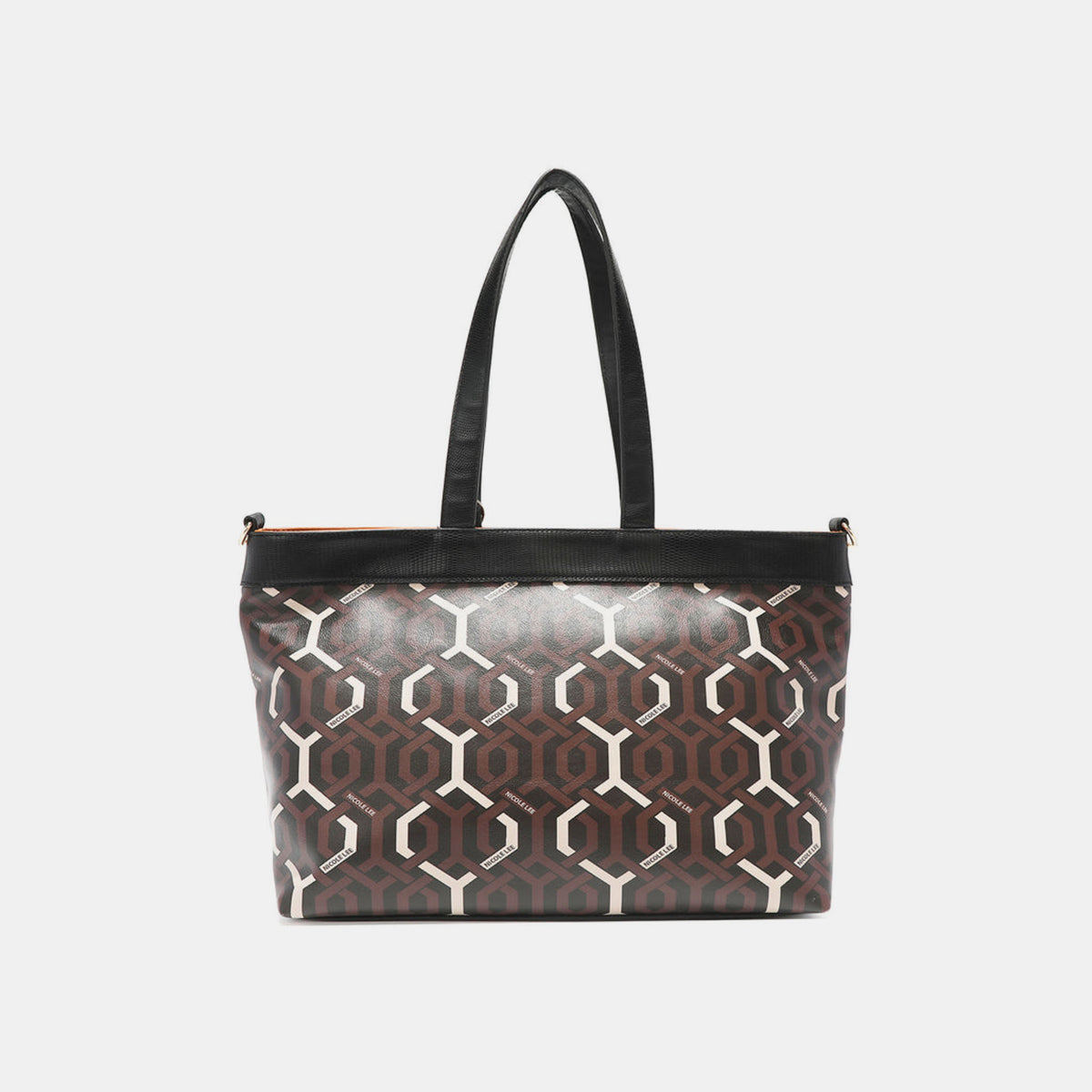 Nicole Lee USA Geometric Pattern Large Handbag - T - 1 COLOR -