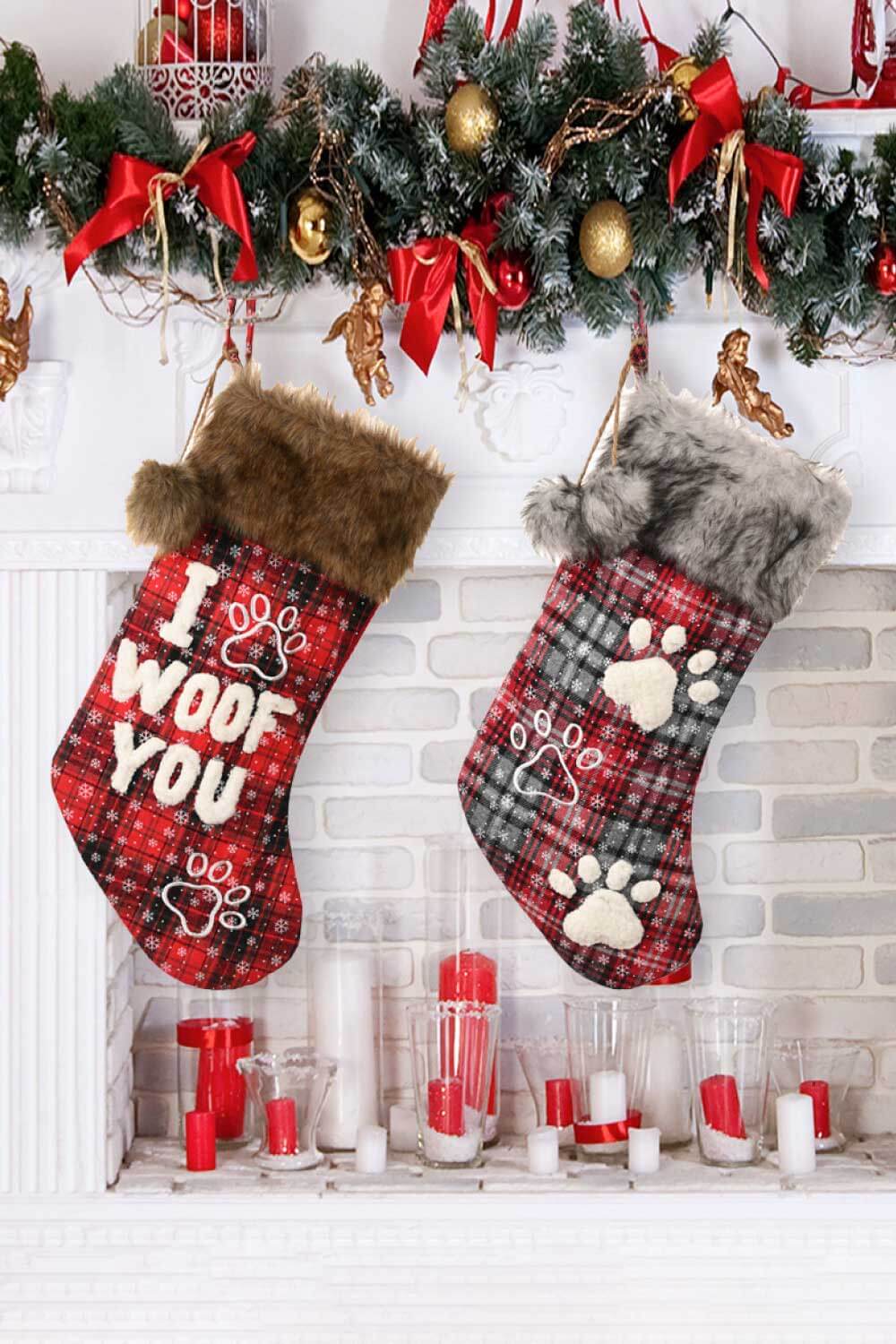 2-Pack Plush Christmas Stockings - 19" - [5-10 DAY DELIVERY] - 2 PCS. - T -