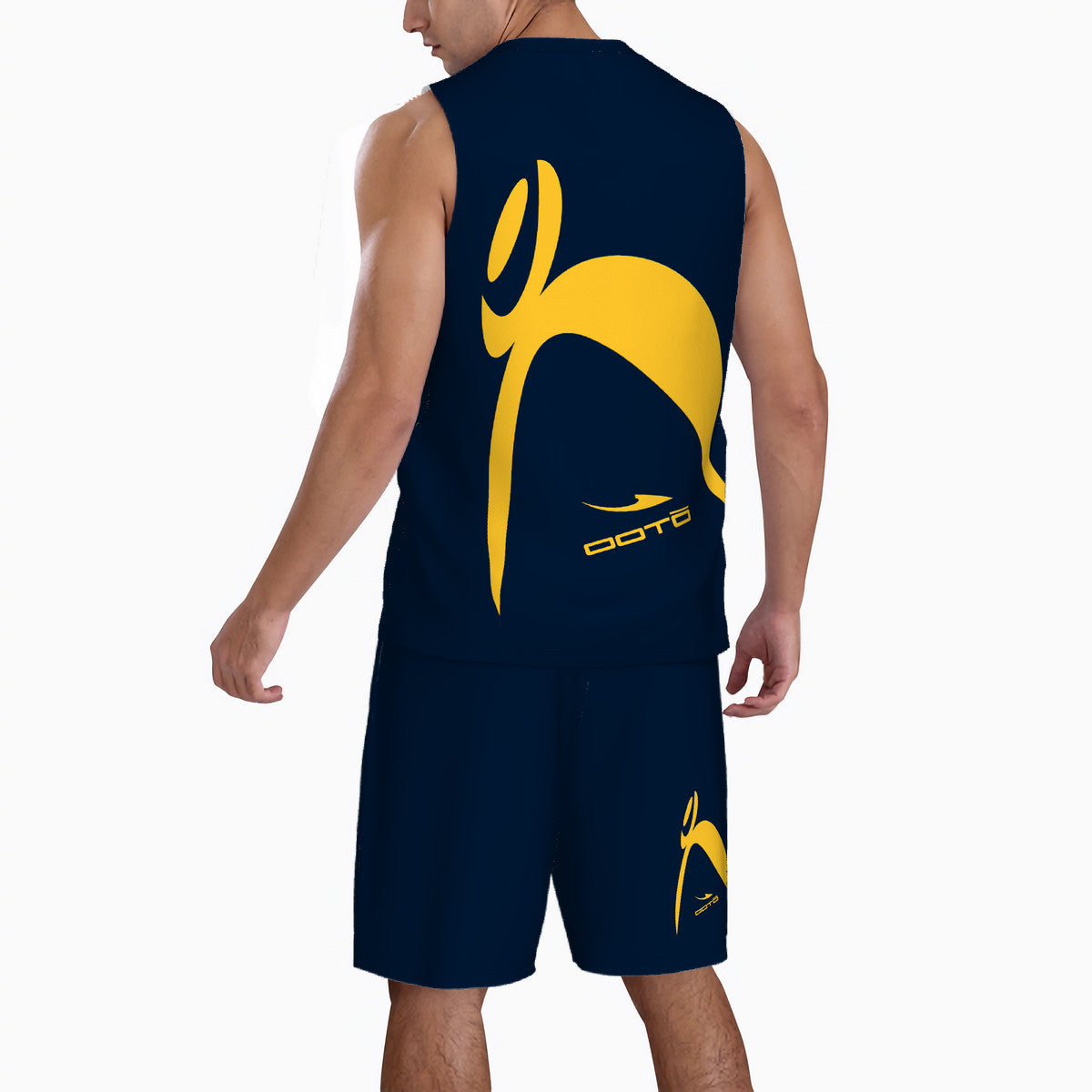 STRETCHED BIG STEPPIN GLYPHIC EN MAIZE - Men’s Basketball Uniform Jersey Set - 2 PCS. - 1 COLOR -