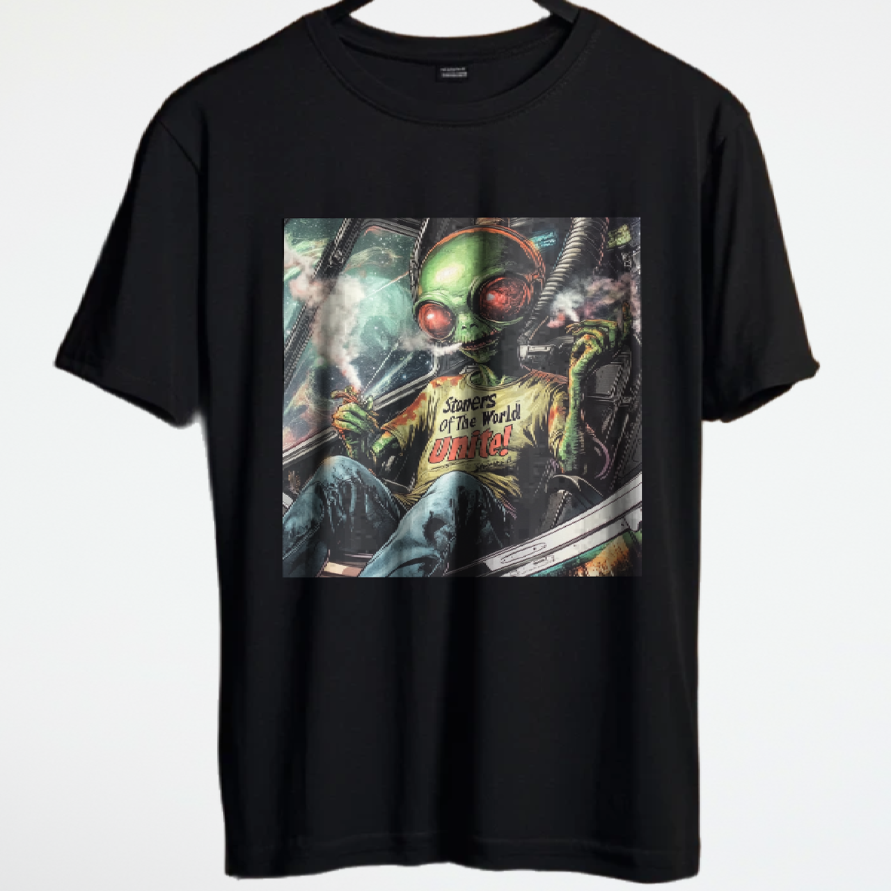 "Stoners of the World Unite", Alien T-Shirt - 5 COLORS -