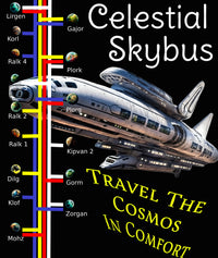 Thumbnail for Celestial Skybus, Alien Transport T-Shirt, Daily Spaceship T-Shirt - 1 COLOR -