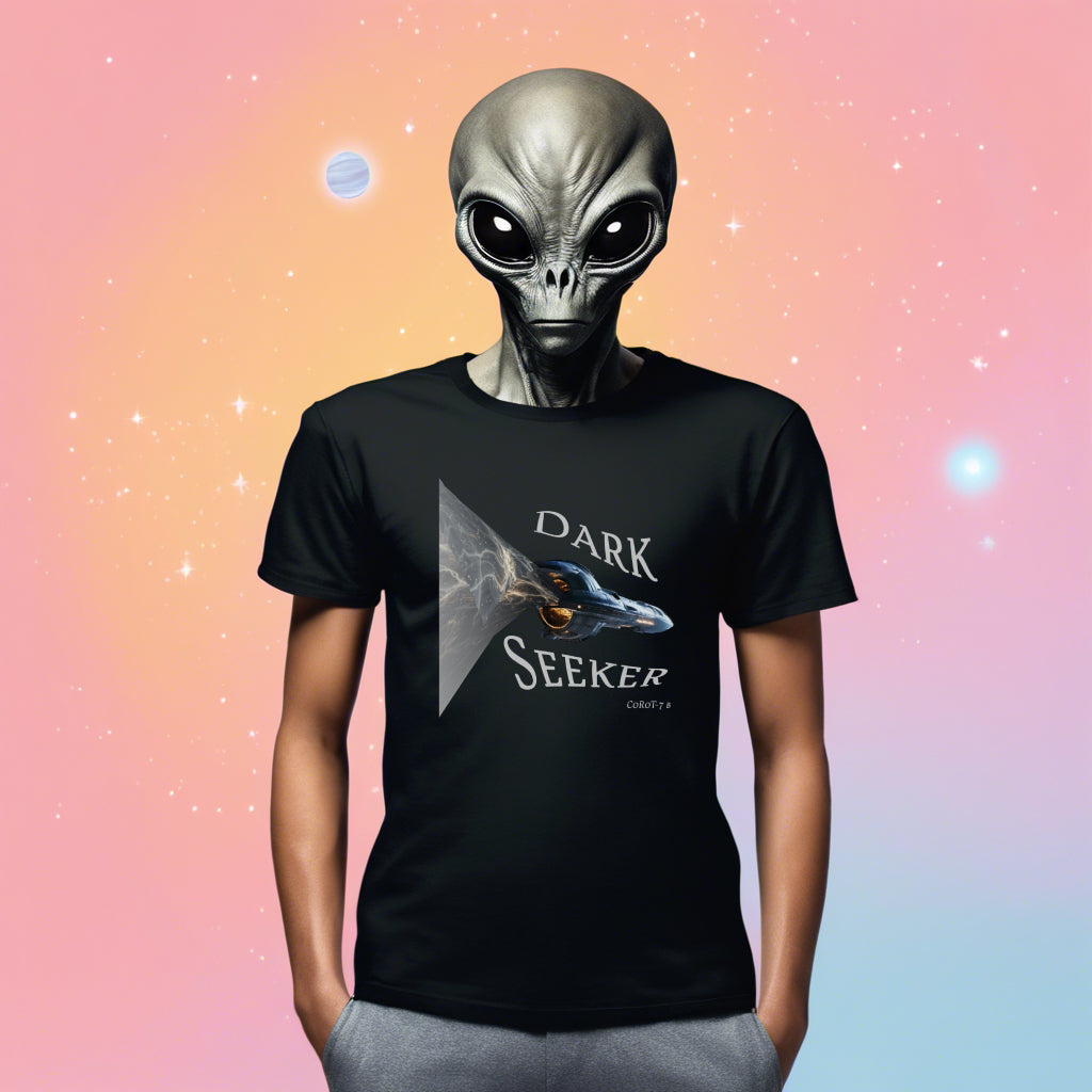 Dark Seeker Alien T-Shirt, Daily Spaceship Shirt - 1 COLOR -