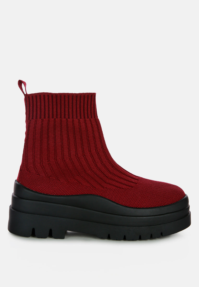 Quavo Knitted Platform Chunky Boots - T - 2 COLORS -