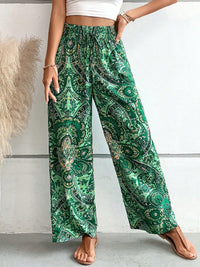 Thumbnail for Printed Wide Leg Pants - Beach or Everyday - T - 5 COLORS -