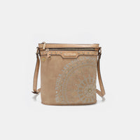 Thumbnail for Nicole Lee USA Metallic Stitching Embroidery Inlaid Rhinestone Crossbody Bag - T - 4 COLORS -