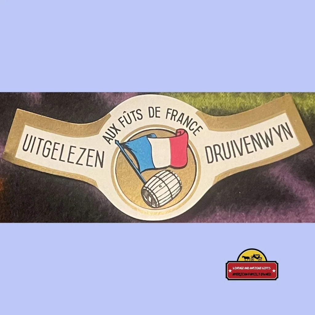 Two Antique 1920s 🍷 Uitgelezen Druivenwyn Aux Futs De France French Wine Labels