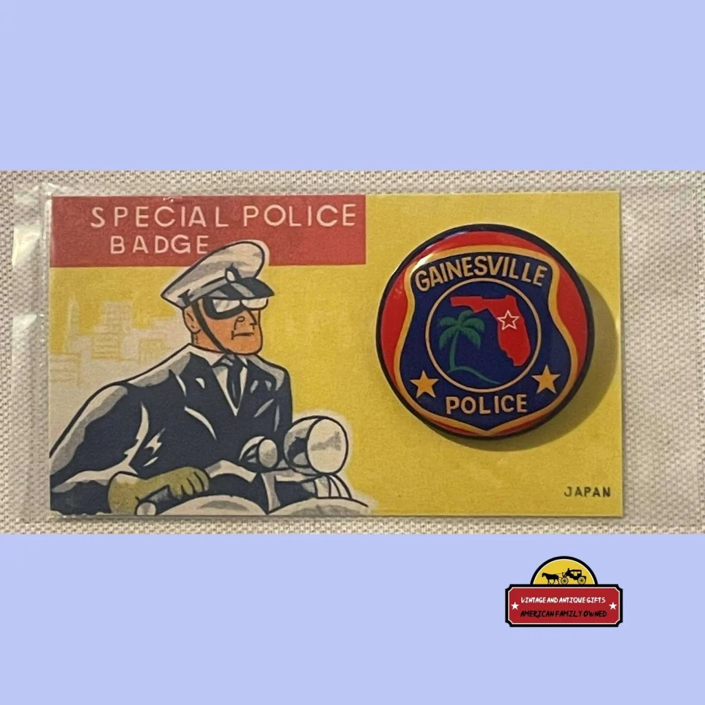 Rare 1950s Vintage 🚓 Tin Litho Special Police Badge Gainesville, FL