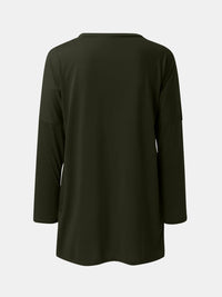 Thumbnail for Full Size Round Neck Drapey Long Sleeve T-Shirt - SIZES S THRU 3XL - T - 6 COLORS -