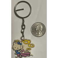 Thumbnail for Rare 1976-1985 Hello Kitty Keychain, Unique Image and With Blue Bow!