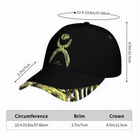 Thumbnail for OOTO - GLYPHIC EN YELLOWED MESS HALTED PHASE - HC_T9 Curved Brim Baseball Cap (AOP)