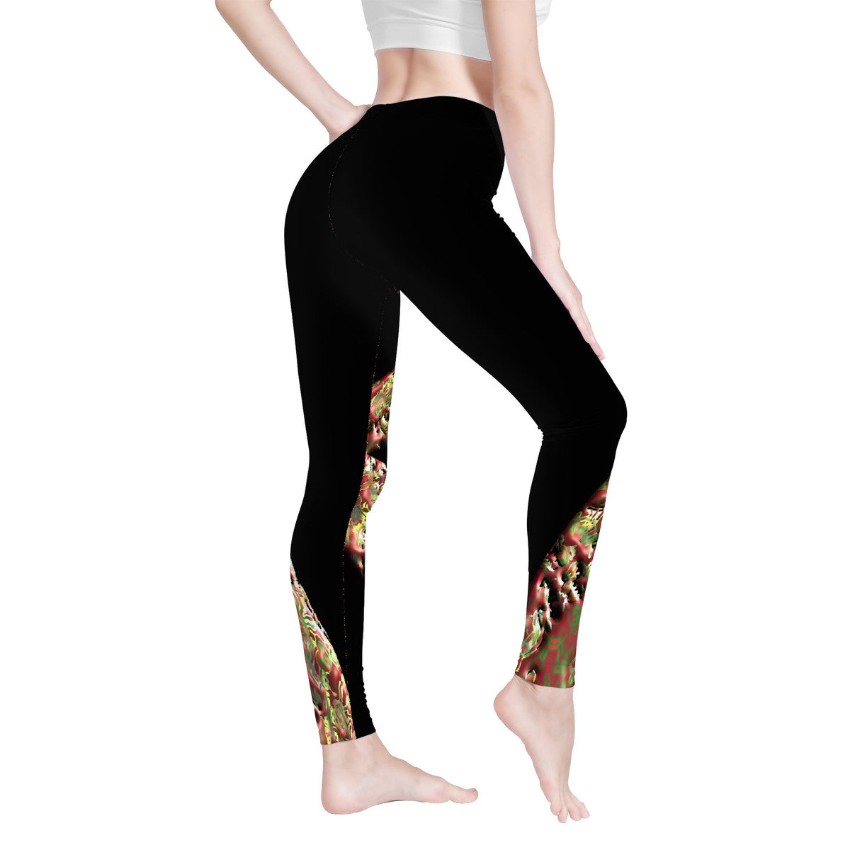 OOTO - GLYPHIC EN HALTED PHASE X2 NB - D48 All-Over Print Yoga Leggings - 1 COLOR -