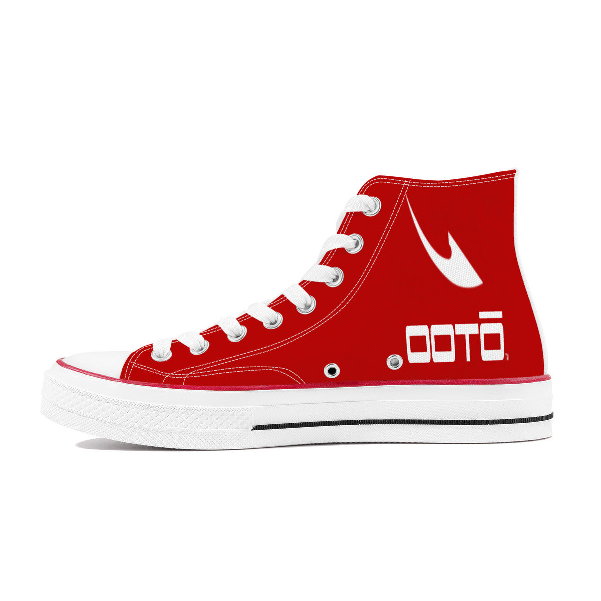 OOTO - STRETCHED DASH - D70 High Top Canvas Shoes - White sole - Mens & Women - 1 COLOR -