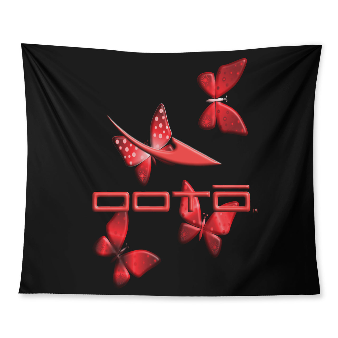 OOTO - DASH AND BUTTERFLIES - D34 Wall Tapestry - 3 SIZES -