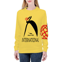 Thumbnail for GLYPHIC BIG STEPPIN INTERNATIONAL - D84 Women's All Over Print Sweatshirt - 1 COLOR -