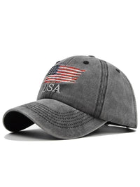 Thumbnail for American Flag embroidered letters simple unisex peaked hat - K - 4 COLORS -